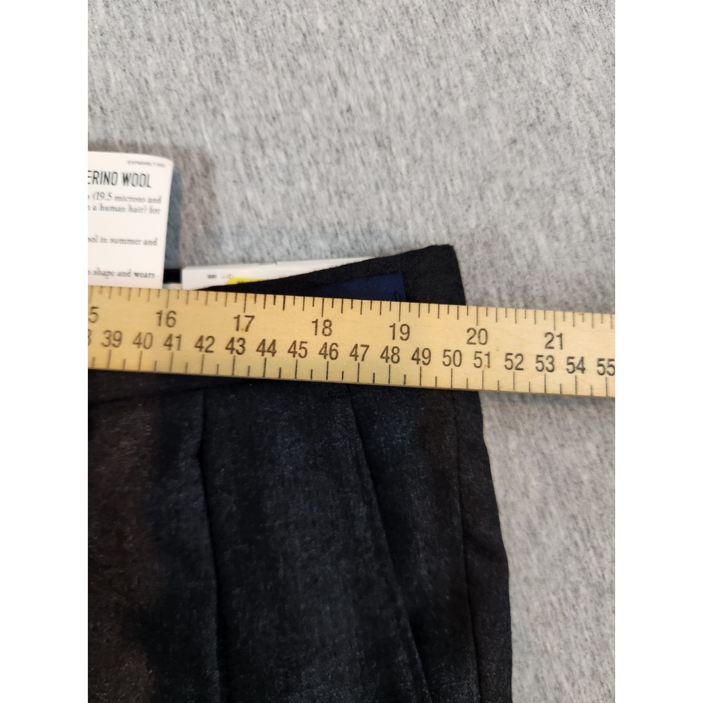 Hart Schaffner Marx Gold Dress Pants Men 40 Grey NEW Merino Wool unhemmed Pleat - Picture 9 of 11
